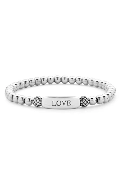 LAGOS SIGNATURE CAVIAR LOVE STRETCH BRACELET,05-81390-7