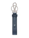 Prada Saffiano Strap Keyring In Blue
