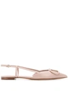 VALENTINO GARAVANI VLOGO POINTED BALLERINA SHOES