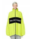 BALENCIAGA Neon Green Wool Logo Jacket,571248/TGU08/7204