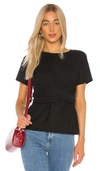 Rag & Bone Twisted Front T-shirt In Black