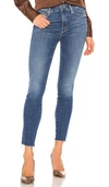 Mother The Looker Frayed High-rise Skinny Jeans In Right Of Passage