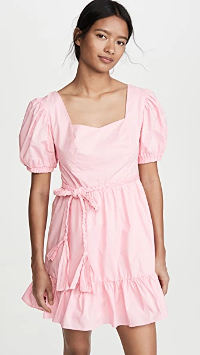 English Factory Puff Sleeve Mini Dress In Pink