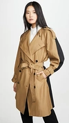 FRAME COLORBLOCKED TRENCH COAT
