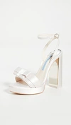 Sophia Webster Andie Bow Platform Ankle Strap Sandals In Soft Ivory