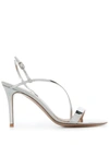 GIANVITO ROSSI METALLIC SHEEN SANDALS