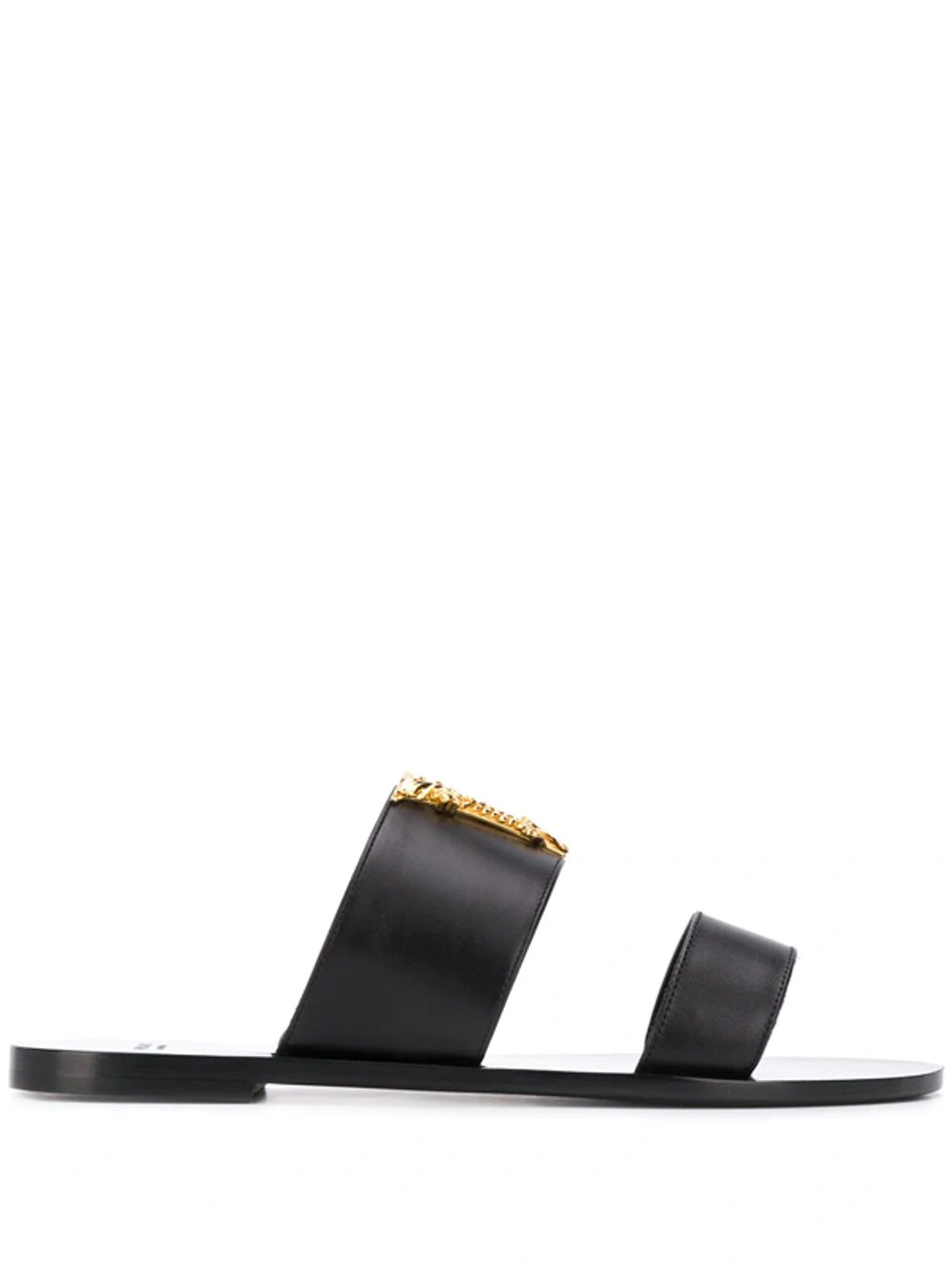 Thong Sandals Versace Virtus Sandals Versace Black Virtus Flat