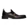 MARTINE ROSE BLACK SQUARE TOE BOOT LOAFERS