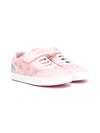 Geox Graphic Print Sneakers In Pink