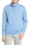 Peter Millar Men's Comfort Interlock Quarter-zip Sweater In Lake Blue