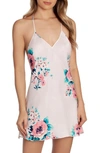 IN BLOOM BY JONQUIL VISION FLORAL SATIN CHEMISE,VSN110