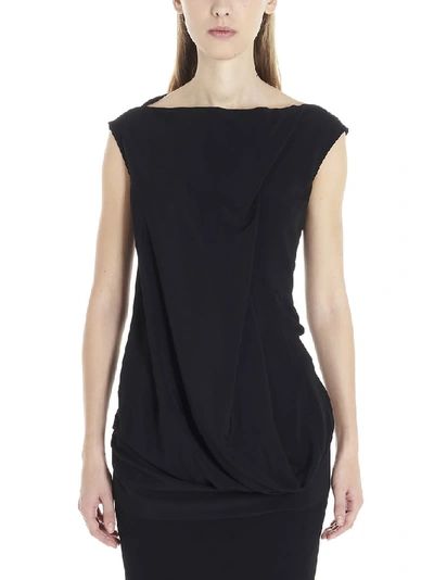 Rick Owens Runaway Kuntrol Tunic Top In Black