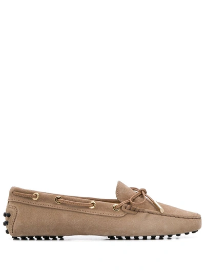 Tod's Gommino Driving Shoes In Beige