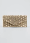 Judith Leiber Envelope Pearly Beaded Clutch Bag In Gold