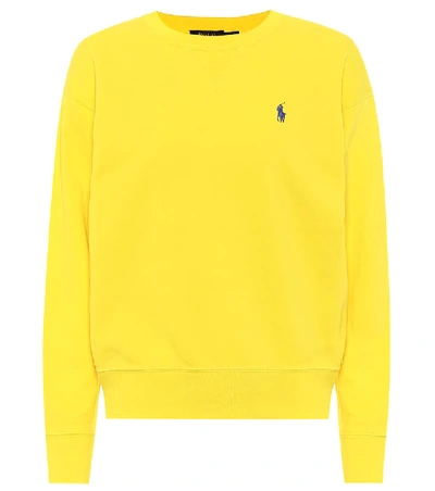 Polo Ralph Lauren Oversized Logo-embroidery Sweatshirt In Yellow