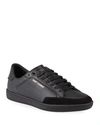 Saint Laurent Sole Contrast Reinforced Toe Cap Sneakers In Black