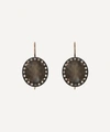 ANDREA FOHRMAN 18CT ROSE GOLD KAT GREY MOONSTONE AND DIAMOND DROP EARRINGS,000645183