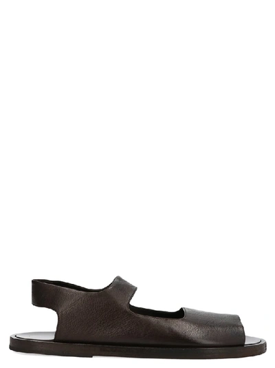 Marsèll Sandello Grained-leather Sandals In Brown