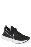 Nike React Infinity Run Flyknit Running Sneakers In Black/ White/ Dark Grey