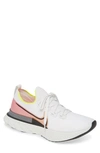 Nike Men's React Infinity Flyknit Low-top Sneakers In Platinum Tint/pink Blast/total Orange