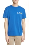 Apc X Carhartt Work In Progress Fire T-shirt In Blue