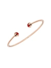 Piaget Women's Possession 18k Rose Gold & Carnelian Open Bangle Bracelet