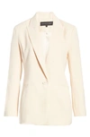 Endless Rose Tailored Single Button Blazer In Ivory