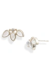 ANZIE MICRO BOUQUET WHITE SAPPHIRE STUD EARRINGS,4348SWBMQ