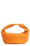 Bottega Veneta Bv Jodie Leather Hobo Bag In Light Orange/ Gold