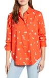 LUCKY BRAND FLORAL ONE-POCKET SHIRT,7W45468