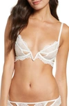 Thistle & Spire Kane Cutout Lace Underwire Bra In Ivory