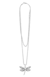 Lagos Sterling Silver Rare Wonders Dragonfly Pendant Necklace, 34 In Silver