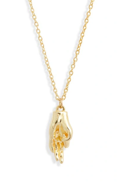 Argento Vivo A-ok Pendant Necklace In Gold