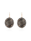 ANDREA FOHRMAN 18K ROSE GOLD MOONSTONE AND DIAMOND EARRINGS