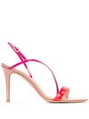 GIANVITO ROSSI MANHATTAN TRI-COLOUR SANDALS