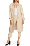 VINCE CAMUTO BELTED DOUBLE WEAVE TRENCH COAT,9120502