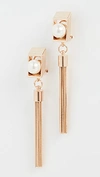 ANTON HEUNIS RECTANGLE EARRINGS WITH TASSEL