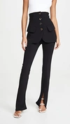 A.W.A.K.E. FITTED PANTS WITH SIDE SLITS AND BOTTOM JACKET DETAIL