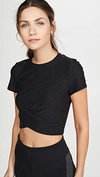 BEYOND YOGA UNDER OVER LIGHTWEIGHT CROPPED TEE