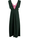 Colville Layered-look Maxi Dress In Green