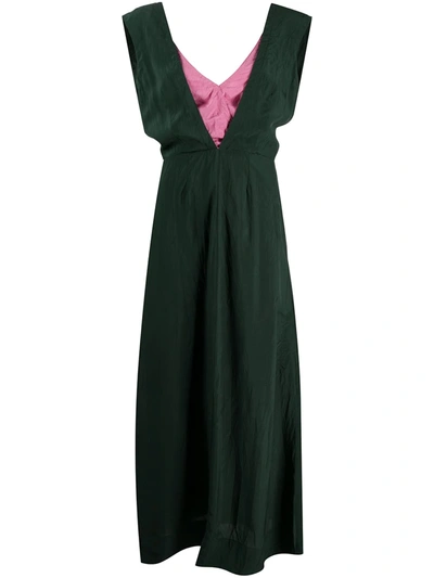 Colville Layered-look Maxi Dress In Green