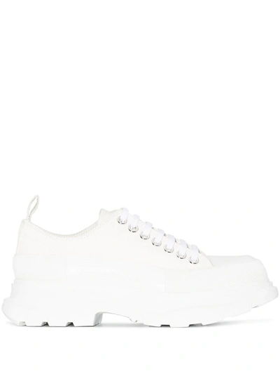 Alexander Mcqueen Leather Sneakers In White