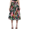 RICHARD QUINN RICHARD QUINN SSENSE EXCLUSIVE BLACK FLORAL SKIRT