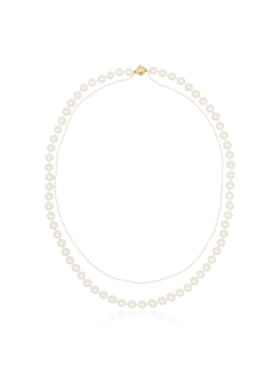 Sophie Bille Brahe Women's Classic Collection 14k Yellow Gold & 2.5-6mm Pearl Double Peggy Necklace In White