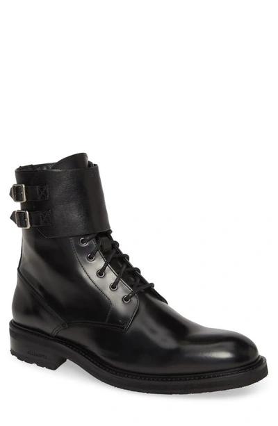 Allsaints Men's Beckworth Leather Combat Boots In Black