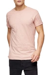 Topman Slub Roller T-shirt In Pink