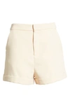 Endless Rose High Waist Tailored Shorts In Ivory