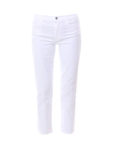 J Brand Alma High-rise Straight Jeans In White