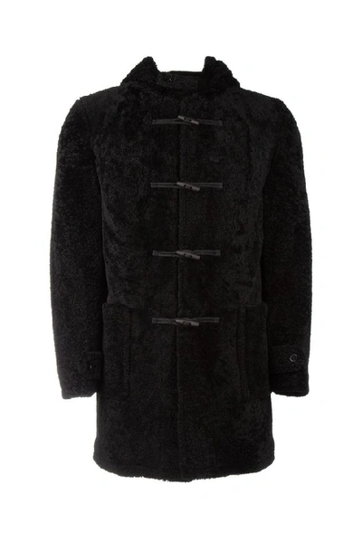 Saint Laurent Duffle Coat In Black