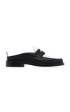 THOM BROWNE TWO-TONE LEATHER PENNY LOAFERS,766711